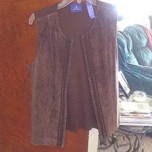 Real leather vest